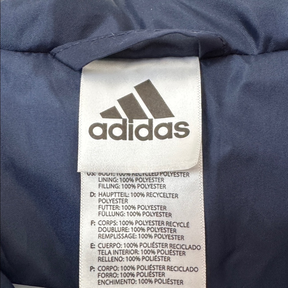 Adidas Navy Puffer Jacket - Picture 3 of 8